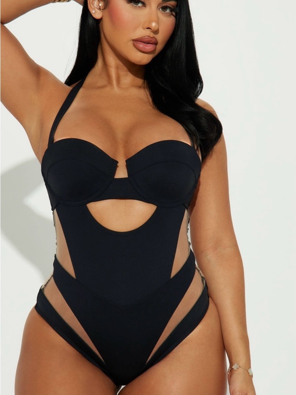 Black - Megan Cutout One-Piece Swimsuit -Fashion Nova